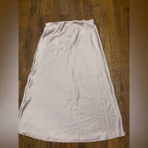 Two Renee C. Satin Midi Skirts in S - Lavender + Black